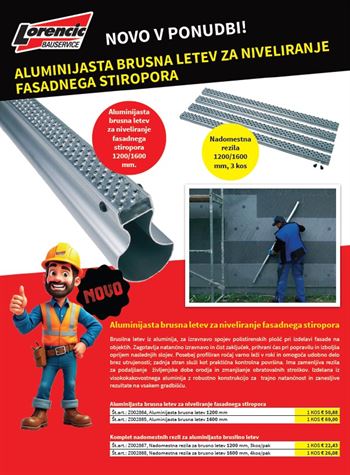 Aluminijasta brusna letev