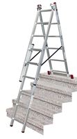 Večnamenska alu lestev KRAUSE® CORDA® 3x6 prečk 1,70-3,65m, za stopnice, teža 9,0kg, Z033369