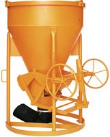 Silos za beton 1016H.8, 500l cilindrično-stožčast z ročnim kolesom za odpiranje, Z10830