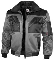 Pilotska jakna QUALITEX, sivo/črna, 265 g/m², vel. M, Z23621M