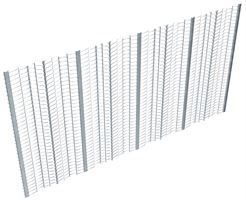 Rebrasta mrežna metalna plošča 2,5x0,6m=1,50m²/plošča, višina rebra 4mm, P20, Z3299001LO