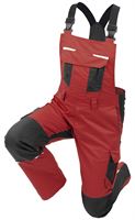 Latzhose QUALITEX IND, rot/anthrazit, 250 g/m², Gr. 50, Z41014-RALH50