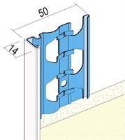 Zaključni ometni profil +PVC 1223 14mm 3,0m/palica 25pal/vez 49vez/pal, Z41223300