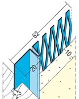 Priključni ometni profil 1306 za omet debeline 10mm 3,0m/palica 15pal/vez 47vez/pal, Z41306300