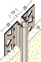 Dilatacijski profil PVC 3754 za omet debeline 10mm, L=2,75m 25palic/kart 36kart/pal, Z43754275