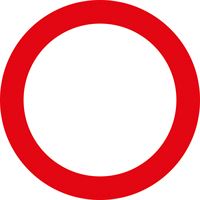 Prometni znak §52/1, 480/1,5mm, Prepoved vožnje v obe smeri, Z52/1-480
