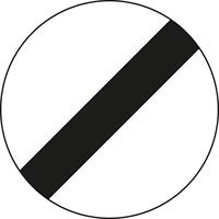 Prometni znak §52/11, 670/1,5mm, Prenehanje prepovedi prehitevanja in hitrostne omejitve, Z52/11-670