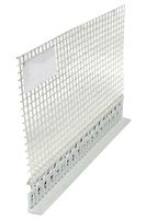 Zaključni fasadni profil PVC z mrežo 2,5m/palica, za debelino 10mm lepilne malte P25 109kart/pal., Z6411250
