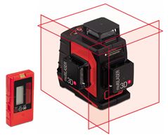 =81= Linienlaser-Set BMI MULTILASER 3D-ROT 3-Ebenen inkl. Akku, Ladegerät, im Koffer, Z6543DR