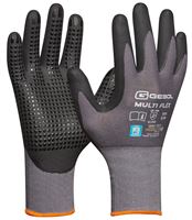 Montagehandschuh MULTI FLEX, grau/schwarz, nahtlos, EN388+407, Gr. 9, VPE12/72, Z709277