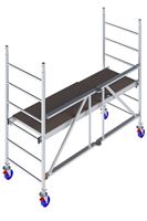 Alu-zložljiv montažni oder KRAUSE® MONTO® PROTEC® XS 2,00x0,60m, DV= 2,90m, Z942104