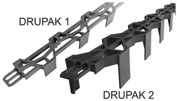 Talni distančnik za spodnjo armaturo DRUPAK 2, višine 40mm, brez PVC-ja, 2m/palica, 60m/vez, 60vezov/paleta, ZDPF402002