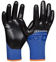 Handschuh G-BASE W-GUARD, blau/schwarz, 13G Gauge-Strick, EN388, Gr. 8, VPE12/120, ZEP76000808
