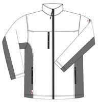 Softshell-Jacke LO-ACTIVE weiß/anthrazit 300 g/m² Gr. 46 VPE5, ZLO-ACTWA-SJ46