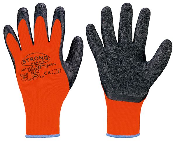 Handschuh Schrumpf-Latex RASMUSSEN EN388+EN511, orange/schwarz, Gr. 11, VPE60, Z024011