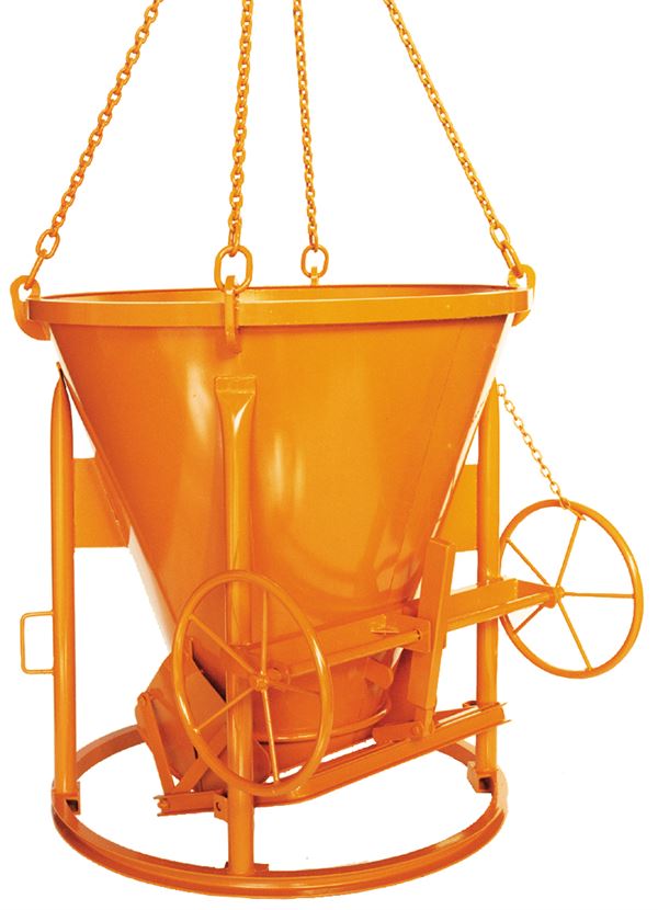 Silos za beton 1011H.8, 500l stožčast z ročnim kolesom za odpiranje, Z1050H