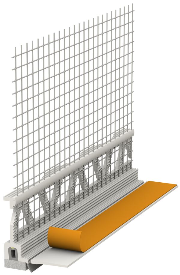 Ometni špaletni profil 10mm, 3D Mini ,z mrežo,jeziček 2,4m/palica 25pal/kart 40kart/pal, Z1124LO