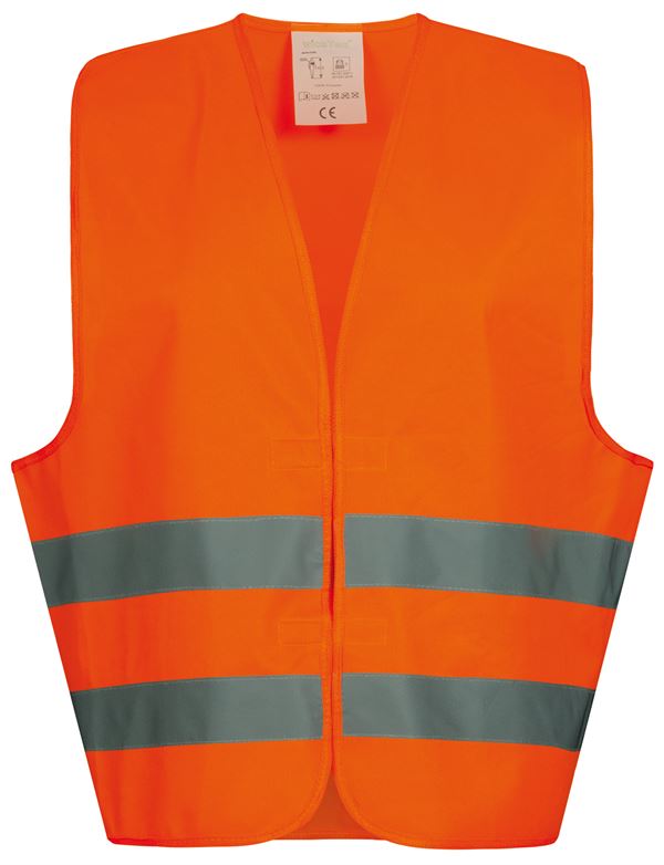 Odsevni brezrokavnik OSKAR WICA-TEX® oranžen, EN 20471/2, poliester, vel. univerzalen, P50, Z22686