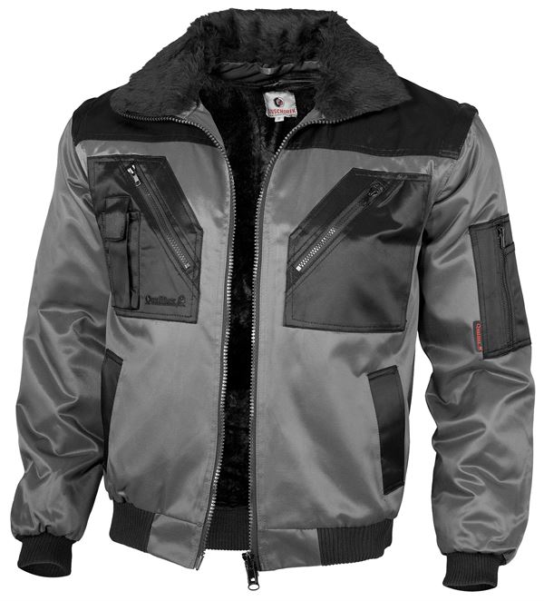 Pilotska jakna QUALITEX, sivo/črna, 265 g/m², vel. XXL, Z23621XXL