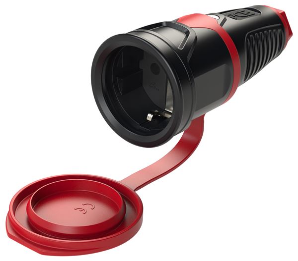 Šuko vtičnica TAURUS 2 gumi 250V IP54 s pokrovom P20, Z2511-SR