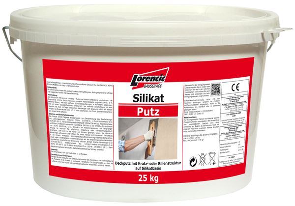 Silikatni fasadni omet-praskan 1,5mm,barvni,poraba 2,5kg/m², 25kg/vedro, 32veder/pal, Z2530325LO