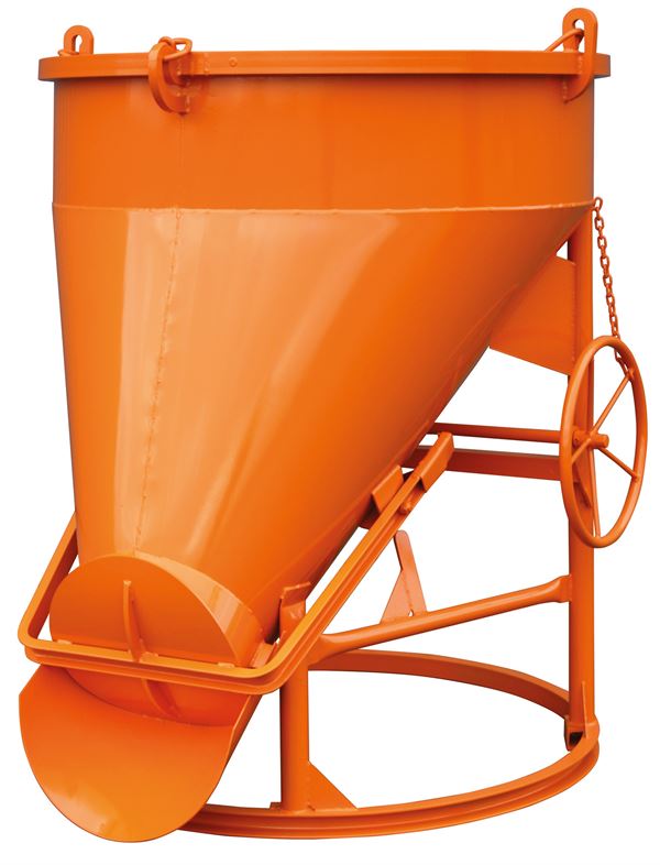 Silos za beton 1021H.12, 1000l okrogel, z ročnim kolesom za odpiranje, Z30280