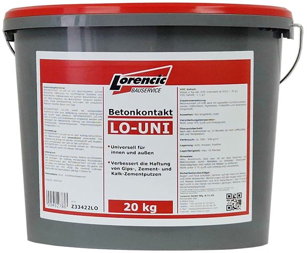 Betonkontakt LO-Uni za mavčne-/apneno cementne omete, noter/zunaj 20kg/vedro, Z33422LO