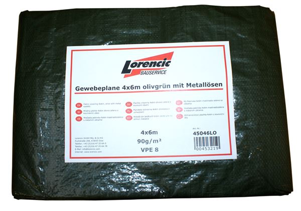 Mrežna ponjava 8x10m olivno zelena s kovinskimi rinkami P3, Z450810LO