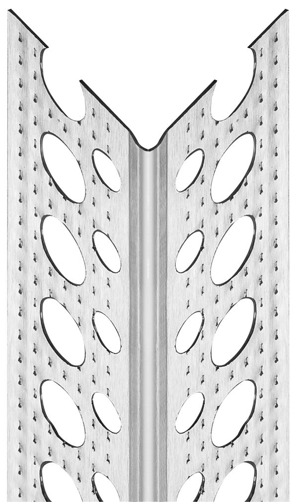 Alu-Eckwinkel 90° geprickelt 23,5x23,5mm 3,00lfm/Sta 50Sta/Bd 100Bd/Pal, Z5000300
