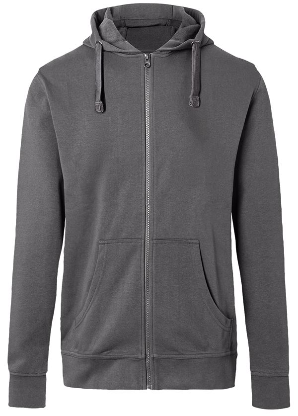 Kapuzen-Sweatjacke KÜBLER SHIRTS anthrazit 320 g/m², UV-Schutz UPF 50+, Gr. 3XL, Z5236973XL