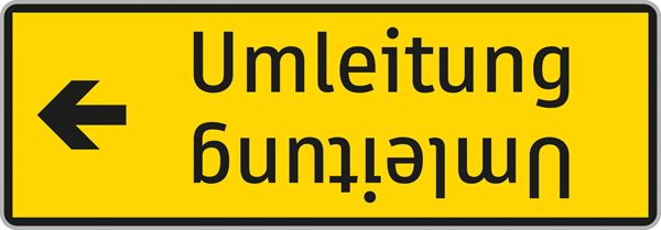Prometni znak §53/16B 1150x400/1,5mm, Obvoz obojestransko uporaben, Z53/16BB-1150400