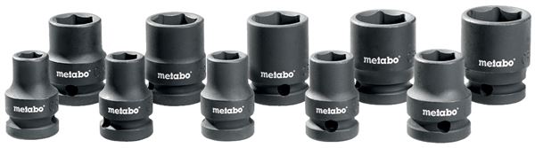 Schlag- u. Ratschenschrauber-Steckschlüsselsatz METABO 1/2" 10-tlg., Z628831000