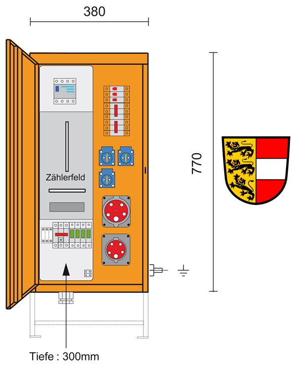 Gradbena elektro omara KÄRNTEN M-AVEV 35/11-3/V1/A, Z690000004