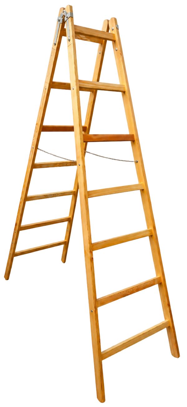 Holzleiter 7 Sprossen 2,25x0,64x0,135m ÖNORM EN 131, Z7-1