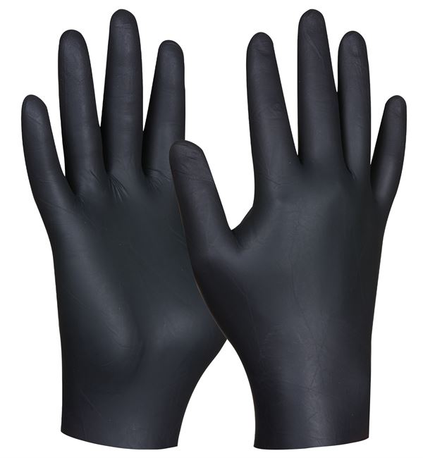 Einweghandschuh BLACK NITRIL ULTRA STRONG, ungepudert, Gr. L, 80Stk/Pack, VPE10, Z709631