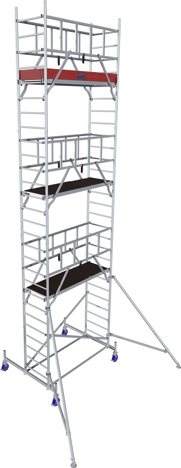 Alu-Rollgerüst KRAUSE® MONTO® PROTEC® Breitaufbau 2,00x0,60m, AH= 8,30m, Z940155