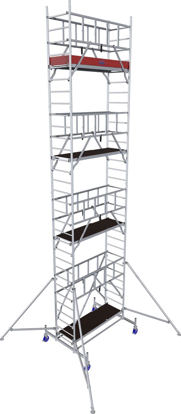 Alu-Rollgerüst KRAUSE® MONTO® PROTEC® Breitaufbau 2,00x0,60m, AH= 9,30m, Z940162