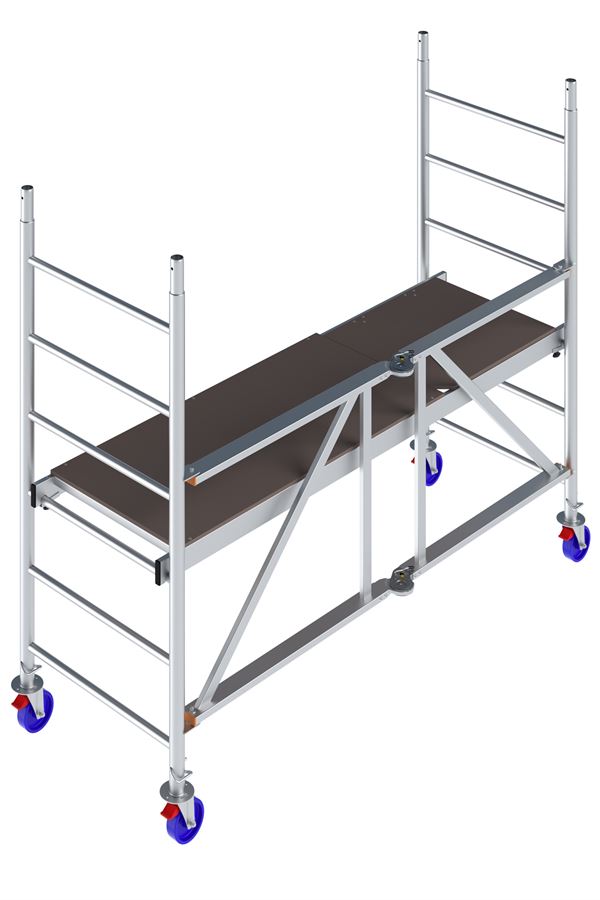 Alu-zložljiv montažni oder KRAUSE® MONTO® PROTEC® XS 2,00x0,60m, DV= 2,90m, Z942104