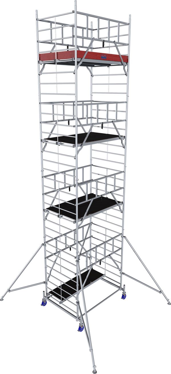 Alu-Rollgerüst KRAUSE® MONTO® PROTEC® XXL Breitaufbau 2,00x1,20m, AH= 9,30m, Z945167