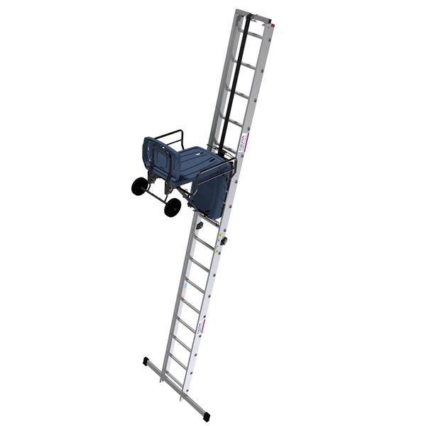 Akku-Leiter-Lift GEDA Perfect ohne Akku, inkl. Leiter 4,5m, Lastbühne, Kopfteil etc., ZG65904