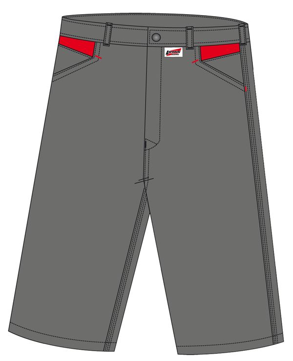 Arbeitsshorts LO-ACTIVE anthrazit/rot 245 g/m² Gr. 58 VPE5, ZLO-ACTAR-AS58