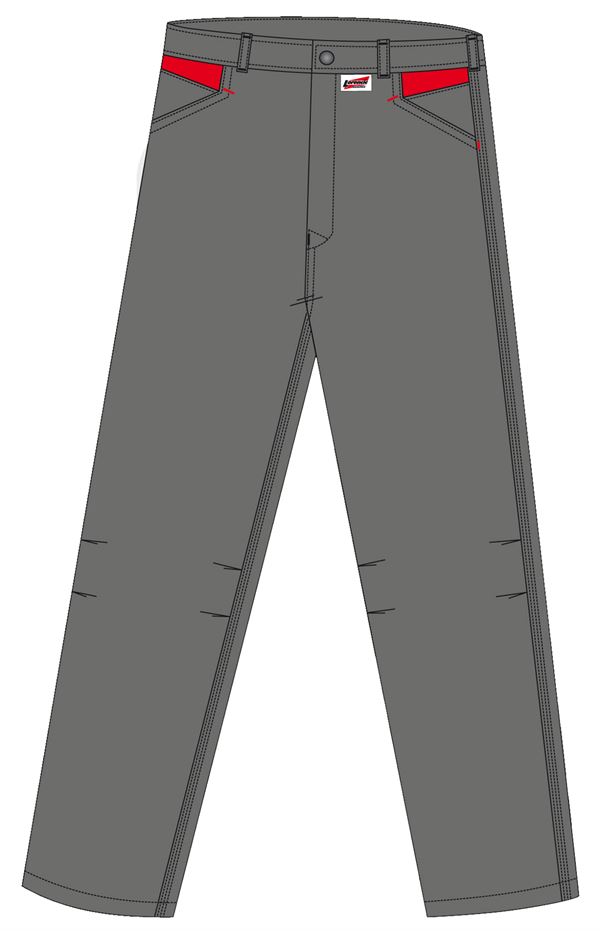 Bundhose LO-ACTIVE anthrazit/rot 245 g/m² Gr. 50 VPE5, ZLO-ACTAR-BH50