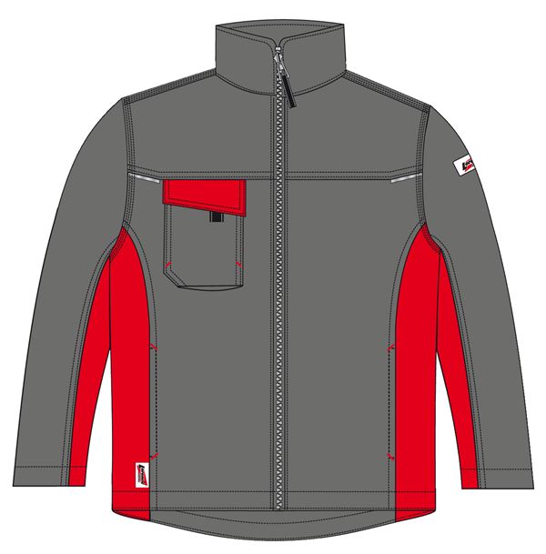 Bundjacke LO-ACTIVE anthrazit/rot 245 g/m² Gr. 50 VPE5, ZLO-ACTAR-BJ50