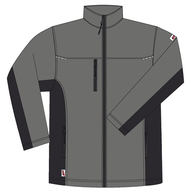 Softshell-Jacke LO-ACTIVE anthrazit/schwarz 300 g/m² Gr. 58 VPE5, ZLO-ACTAS-SJ58