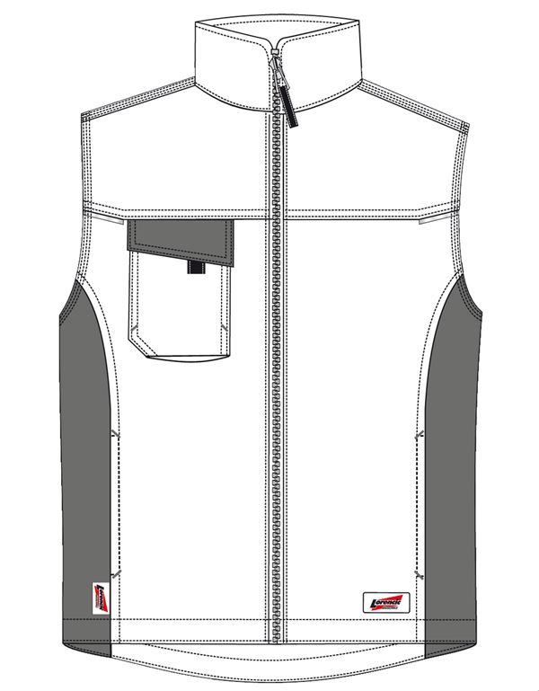 Winterweste LO-ACTIVE weiß/anthrazit 245 g/m² Gr. 60 VPE5, ZLO-ACTWA-WW60