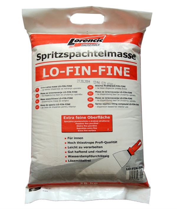 Stenska izravnalna masa LO-FIN-FINE 25kg/vreča 28vreč/pal, ZLO-FIN-FINE
